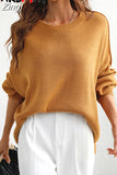 Women's Knitted Pullover Oversize Elegant Long Sleeve Casual Jumper Autumn Batwing Knitted Sweaters for Women
