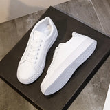 Bottom Small White Shoes Women 2025 Spring And Autumn New Fashion White Students Round-Headed Shoes Street Single