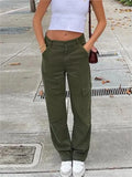 straight cargo jeans with patch