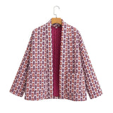 Autumn 2025 Women's Ethnic Style Quilted Cotton Printed Cotton Clothes And Cotton