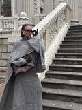 And Winter Pure Color Round Collar Jersey Sweater Set Of Women's Loose Knitted Sweater Broad Leg Trousers Scarf Three