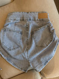 Sexy Shirring Slim Denim Shorts Women Fashion Korean High Waist Casual Shorts Summer Button All Match Harajuku Shorts