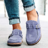 Summer New Sandals Coated Outside Wearing Belt Buckle Half-Tug Women's Large-Size Casual Slippers Women's