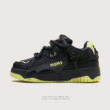 Shoes [Black Knight] Designer National Tide Batman Bread Shoes Thick Soles To Height Men's Shoes Men's Shoes Men's