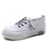 Layer Cowhuff Soft Sole Single Shoes Spring And Summer New Leather Flat Plate Shoes Women Comfortable Soft Small White