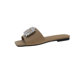 Version Of A Word Cool Slippers Women's 2025 Summer New Wear Fashion Flat Fairy Wind Summer Beach Cool