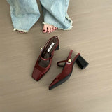 Shoes Beautiful Bag Head Sandals Women's 2025 New Fashion French Retro Square Mary Precious Shoes