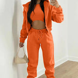 Women's Plus Velvet Hooded Movement Fashion Dress Spring Wearing A Complete Set Of Women's