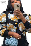 Print Casual Loose Jacket Woman Jacket Bomber Jacket Women Colorblock Coat Women Winter Spring Autumn New Sports