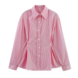 New Waist Button-Up Waist Shirt
