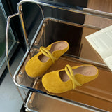 Bottom Bag Head Half Slippers Women Wear 2025 New Spring Flat Bottom Lazy One Foot Half To Birken