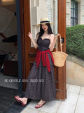 Special Price Does Not Return] Xixi Summer New Temperament Printing Pure Desire High-Waisted Sling Dress