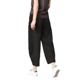 Cotton Wide Leg Pants Women 2025 Summer New Loose Large Size Linen Nine Casual Pants Outside