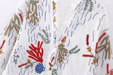 Women's New White Long Embroidery Shirt