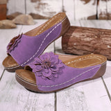 Large-Size Women's Shoes 2025 Spring And Summer New One Flower-Dew Slippers Cool
