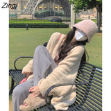 Autumn Long Sleeve Knitted Cardigan Women Korean Fashion Pure Color Elegant Sweater Jackets Casual Office Lady Y2k