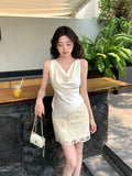 Xixi 13 Line 2025 Summer New High-Rise Half-Dress Embroidery A Word-Pack Hip Short Skirt