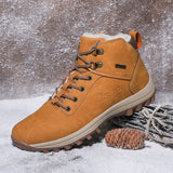 Winter High-Top Men's And Women's Shoes Warm Plus Velvet Shoes Men's Shoes Outdoor Snow Boots Anti-Slip Hiking