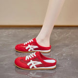 Version Of The First Half Slippers Women's Summer Wear 2025 New Mesh Breathable Bottom Casual Women's Shoes One-Legged