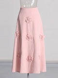 Spring 2025 New Niche Fashion Temperament Flower Stitching Design High-Waist Long-Singing Half-Dressed