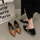 Women In The Autumn Of 2025 New French Pointed Light-Pointed Mary Jane Shoes With Thick