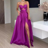 Women's New Famous Deep V Hollow Dress Open Fork Hollow