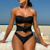 2024 New Sexy Hollow Rose Conjoined Swimsuit