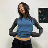 Vintage Raglan Long Sleeve Crop TopOutfit