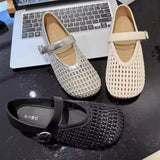 Hollow Sandals Soft Soles Mary Jane Mouth Single Shoes 2025 New Explosive Women's Pedaled Lazy