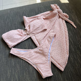 2023 New Breast-Skin Three-Piece Swimsuit Bikini