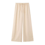 Women's INS Burst Linen And Cross-Coat Fashion Trousers