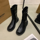 Tong Sprinkled Hottie ~ Coarse And Fashion Boots Girl 2025 Autumn Maillard Wind West Boots Martin