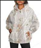 Hooded Sweatshirt Network Red Hooded Foliage New Hot-Selling Printed
