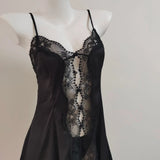 New Sexy Pajamas Net Red Women Summer Pure Ice Sling Ribbon Bare Back Lace Sexy Ajasy Sexy Ajasy Private Room