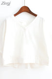 Women Bandage Solid Sexy Female Crop Tops Loose Korean Style Fashion Harajuku All-match Simple Leisure Summer Tees