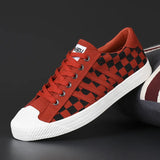 Men's Shoes 2025 Autumn Men's Canvas Shoes Korean Trend Chessboard Shoes Autumn Comfortable Casual Shoes Men's