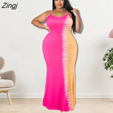 Backless Maxi Dress Sexy Spaghetti Strap Slim Dress Robe Leisure Girl Outfits Elastic Female Dresses Woman