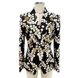 New Star Fashioned Metal Snitch Red Gallprint Suit Jacket