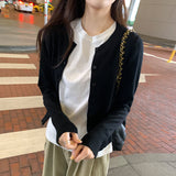 Single-Breasted Knitted Cardigan Jacket Women's Autumn And Winter New Style Underwear Soft Waxy Leisure Lazy
