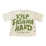 New T-Shirt KEEP Before And After Printing Round Neck Short Sleeve Direct Selling