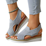 And Summer New Flying Fish Mouth Sandals Women's Net Cloth Breathable Slopes Sandals Large Hot Beach