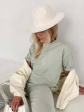 Cotton Collar Solid Color T-Shirt Girl 2025 Spring And Summer New Hot Cotton Short-Sleeved
