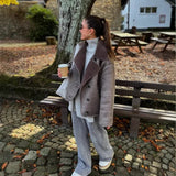 Women's Explosive Lamb Woolen Collar Coat Fashion Trendy Korean Version Of