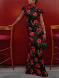 Women's New Sleeveless Casual Print Dress National Style Chinese Cheongsam