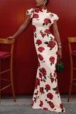Women's New Sleeveless Casual Print Dress National Style Chinese Cheongsam