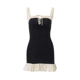 Zingj Spring And Summer Hot Style Fashion Sexy Hot Girl Slim Bump Color Flounces