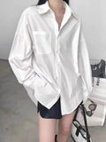 Zingj Quality Pure Cotton Han Fan Lazy Wind Doll Style Loose Long Sleeve Design Sense Shirt Female 2024 Spring Shirt