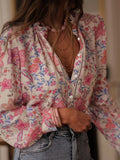 Printed T-Shirt Long Sleeve Shirt Woman 2025 Spring/Summer Temperament Long-Sleeved Elegant