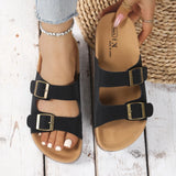 Women's Spring And Summer New Women's Cool Slippers Big Size With Lazy One-Legged Thick Beach Shoes