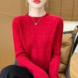 Girl Feeling Jasmine Sweater Knitted Retro Collar Top Autumn And Winter Thick Bottom Shirt